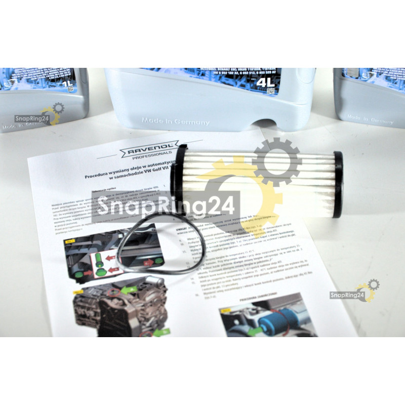 Oil change kit VW 0DD 0GC DQ381 RAVENOL INSTRUCTIONS