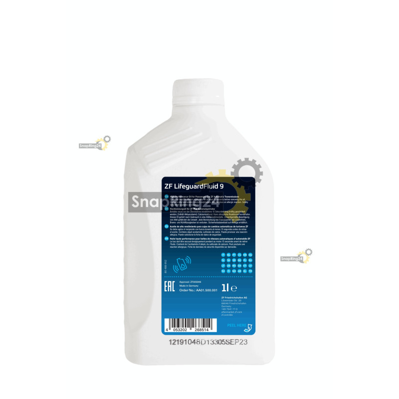 ZF LifeguardFluid 9 ATF oil, 1 litre, 9HP45, 9HP48, AA01.500.001