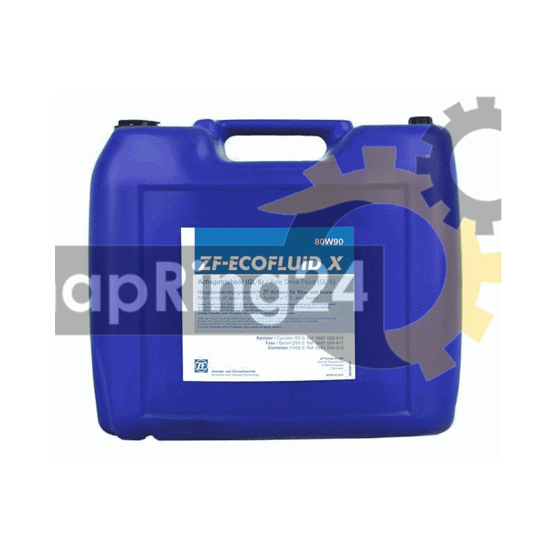 ZF EcoFluid X 80W-90 gearbox oil, 20 litres, 0681000412ZF