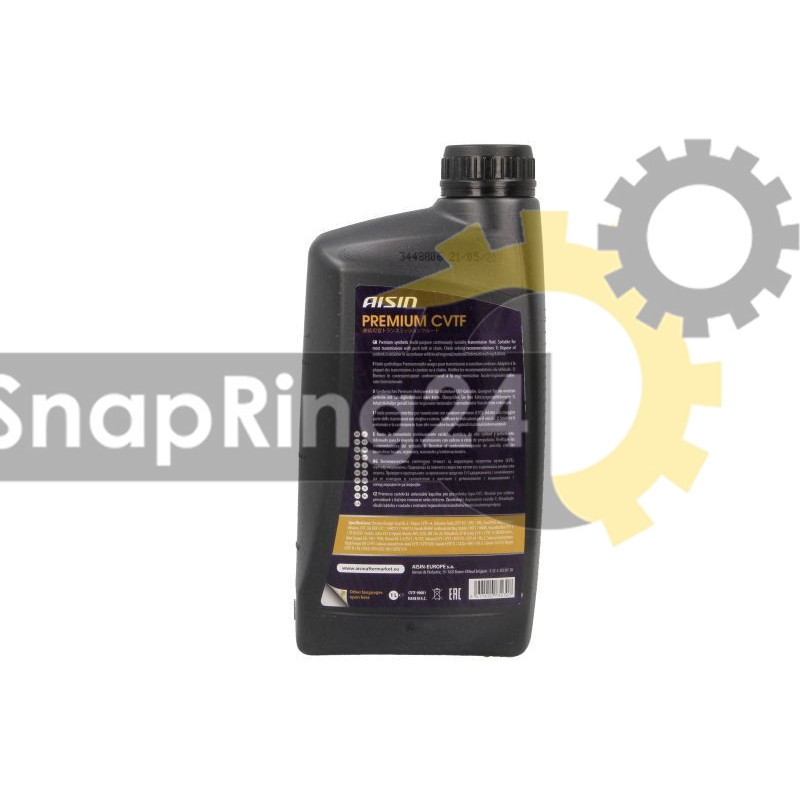 1 litre of ATF oil: AISIN AISCVTF-90001, JWS 3320, BMW CVT EZL 799, FORD M2C928 A, HONDA HCF-2, JEEP CVTF+4, MAZDA MB 236.20