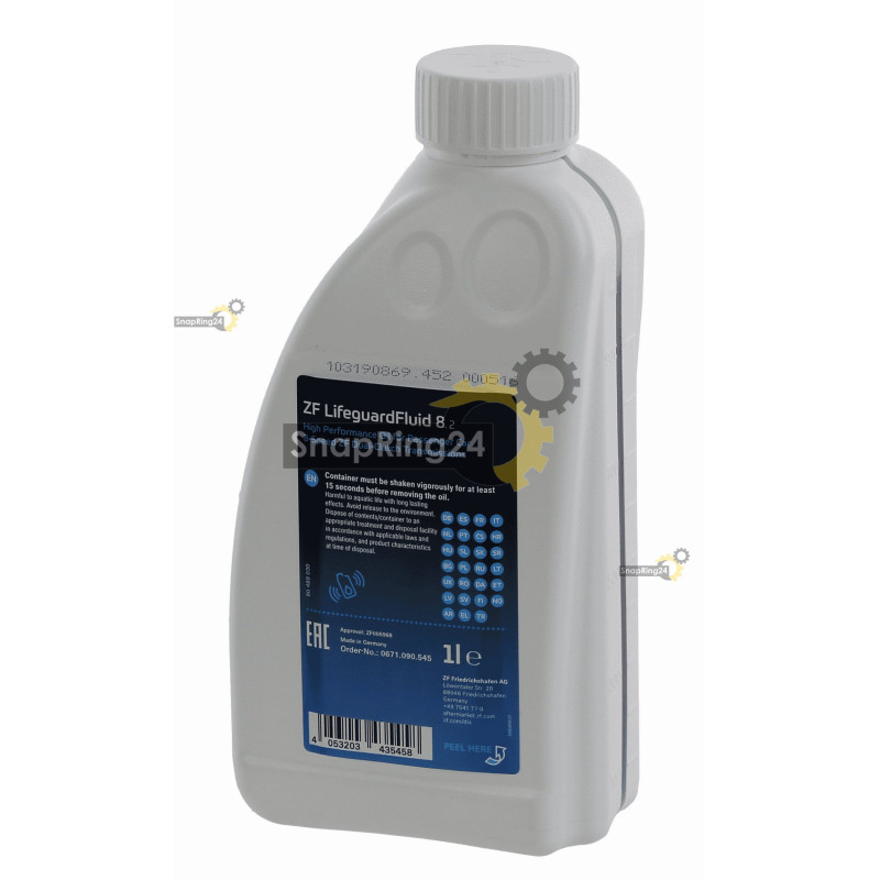 Olej przekładniowy ZF LifeguardFluid 8.2 PDK 1L 0671090545