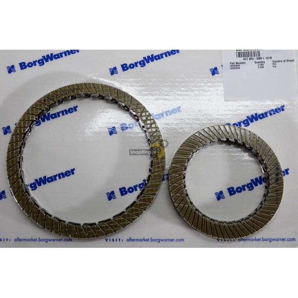 New Clutch Friction Plates BorgWarner S-Tronic DL501 0B5 5x 50260BW (K1), 6x 50262BW (K2)